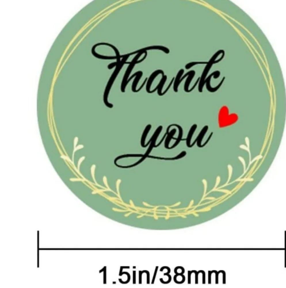 3/$15 - NEW! COLORFUL THANK YOU Gift STICKERS 50 CT. - 1.5
